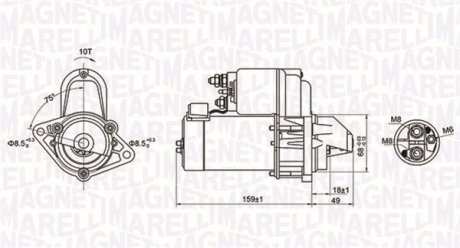 Стартер MAGNETI MARELLI MQS1257