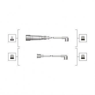 Комплект проводів запалювання MAGNETI MARELLI MSQ0003