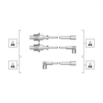 Комплект високовольтних дротів citroen bx, zx peugeot 205, 309, 405 [941319170118] MAGNETI MARELLI MSQ0118