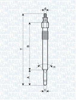 Свічка розпал land rover defender,discovery,range rover i,ii [062900020304] MAGNETI MARELLI UC24A