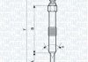 Свічка розжарювання land rover disкрышкаi ii, defender sw [062900067304] MAGNETI MARELLI UC50A (фото 1)