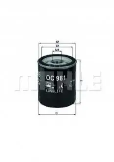Фильтр масла MAHLE OC 981