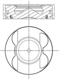 Поршень двигателя MAHLE 001 PI 00107 000 (фото 1)