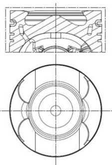 Поршень MERCEDES 83.25mm OM651 \'\'09>> MAHLE 001PI00133001