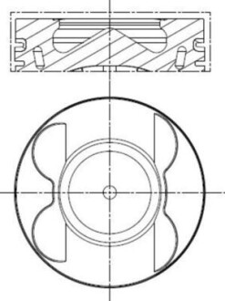 Поршень MB Sprinter 3.0CDI (OM642.884/OM642.896/OM642.898/OM642.899) 06- (83mm/STD) (cyl.1-3) MAHLE 001 PI 00178 000 (фото 1)