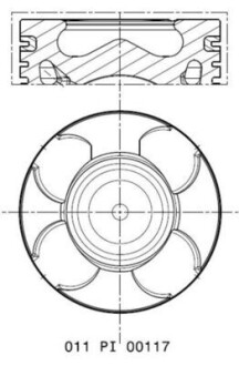 Поршень двигателя MAHLE 011 PI 00117 000 (фото 1)