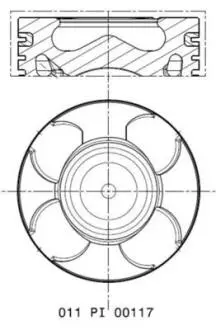 Поршень двигателя MAHLE 011 PI 00117 000