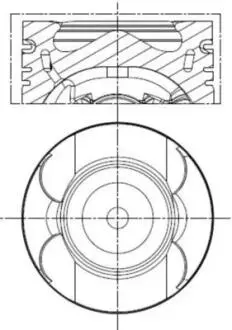 Поршень с кольцами ford transit 84.51 2.0 d ecoblue 2019- (выр-во nural) MAHLE 013 PI 00156 002