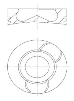 Поршень з кільцями renault 76,50 k9k 2008- MAHLE 021 PI 00124 002 (фото 1)