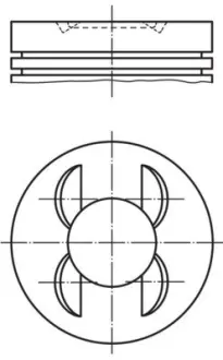 Поршень 74,51 audi a1, a3, seat leon, leon sc, leon st, toledo iv, skoda fabia iii, кодіак i, rapid, superb iii, yeti, vw caddy alltrack, caddy alltrack/minivan. MAHLE 028PI00153000