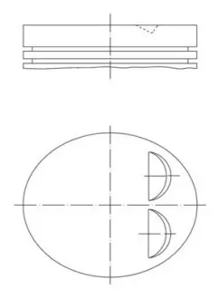 Поршень citroen c3 c4 peugeot 106 1.6 s16 MAHLE 039PI00122002
