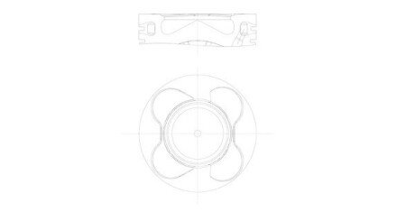 Поршень двигателя MAHLE 081 PI 00102 002