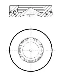 Поршень BMW 5 (F10 G30 F90 F11) 2.0 d (B47 D20 A) 13- (STD) MAHLE 081 PI 00119 000