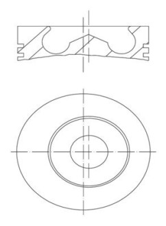 Поршень двигуна MAHLE 101 93 00 (фото 1)