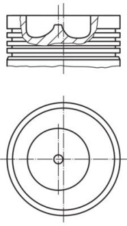 Поршень двигателя MAHLE 101 99 00 (фото 1)