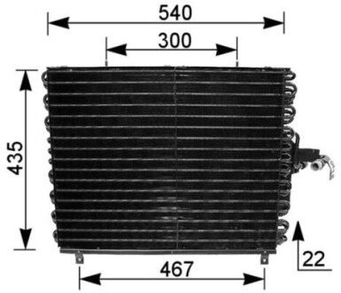 Радіатор кондиціонера MAHLE AC166000S