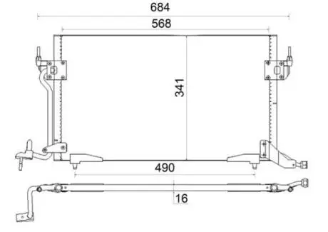 Радіатор кондиціонера MAHLE AC182001S