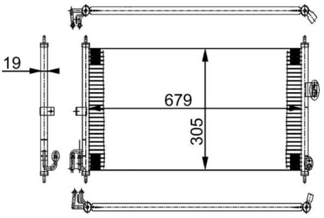 Радиатор кондиционера MAHLE AC252000S