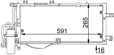 Радиатор кондиционера MAHLE AC309001S