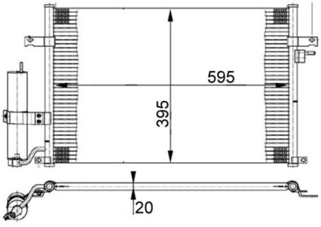 Радиатор кондиционера MAHLE AC384000S