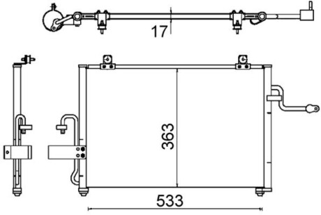 Конденсер кондиціонера MAHLE AC 645 000S