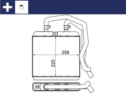 Радиатор печки MAHLE AH12000S