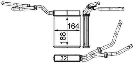 Радиатор печки MAHLE AH199000S