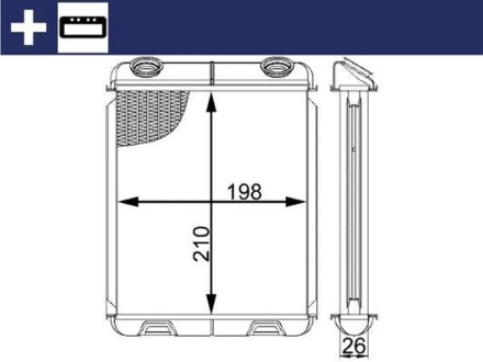 Радиатор печки MAHLE AH21000S