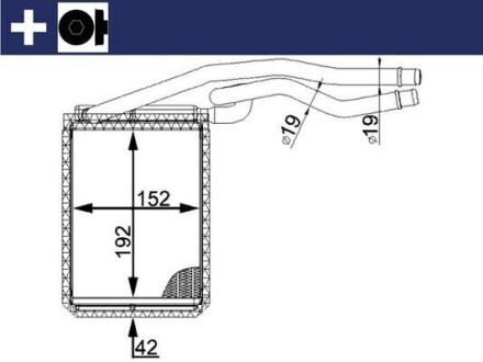 Радіатор печі MAHLE AH22000S