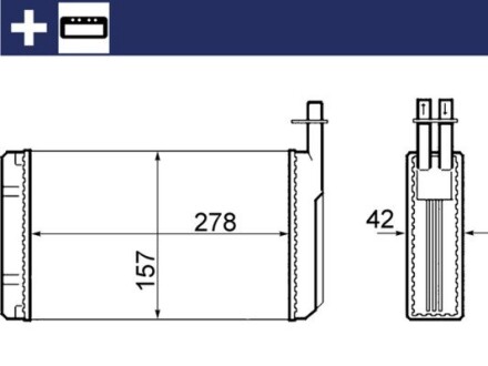 Радіатор печі MAHLE AH68000S