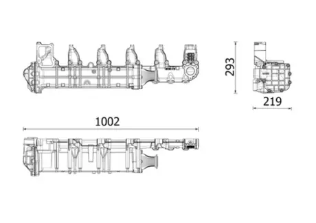 Охолоджувач відпрацьованих газів mercedes actros antos arocs 471.943-om471.926 07.11- MAHLE CE 51 000P