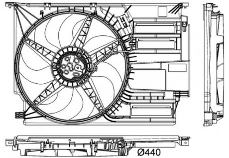 Вентилятор охолодження двигуна MAHLE CFF403000P