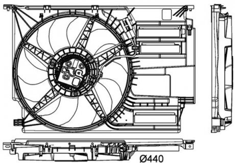 Вентилятор охолодження двигуна MAHLE CFF404000P