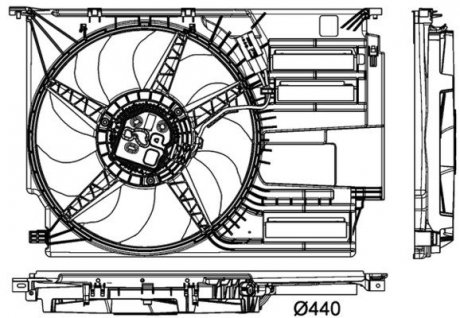 Вентилятор, охолодження двигуна MAHLE CFF 405 000P (фото 1)