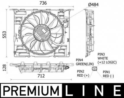 Вентилятор охлаждения двигателя MAHLE CFF535000P