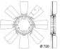 Крильчатка вентилятора (діаметр 720мм, кількість лопатей 7) DAF XF 105, XF 95, MAN HOCL, SL II MAHLE CFW37000P (фото 2)