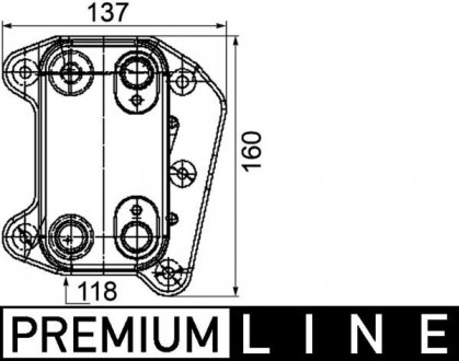 Радіатор масляний behr premium line MAHLE CLC105000P