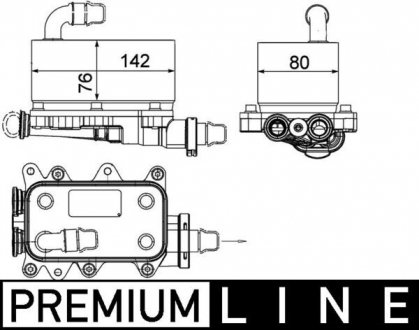 Радіатор масляний behr premium line MAHLE CLC18000P (фото 1)