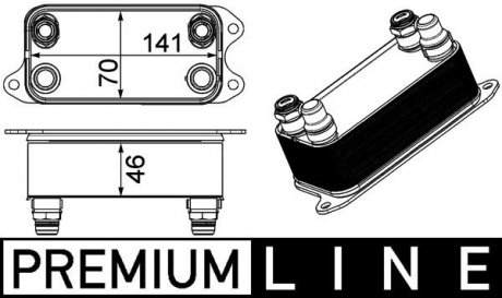 Масляный радиатор behr premium line MAHLE CLC227000P