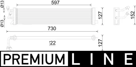 Масляный радиатор bmw 5, 7, 8 4.0/4.4/6.6 09.15- MAHLE CLC292000P