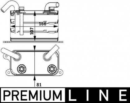 Радіатор масляний behr premium line MAHLE CLC62000P
