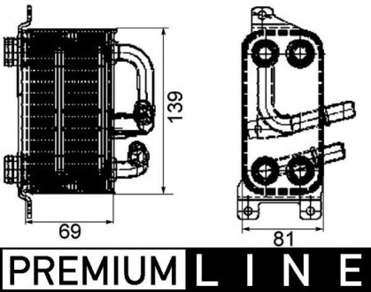 Масляный радиатор behr premium line MAHLE CLC66000P