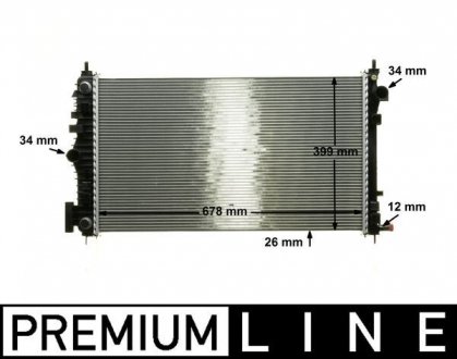 Радиатор двигателя behr premium line MAHLE CR1101000P (фото 1)
