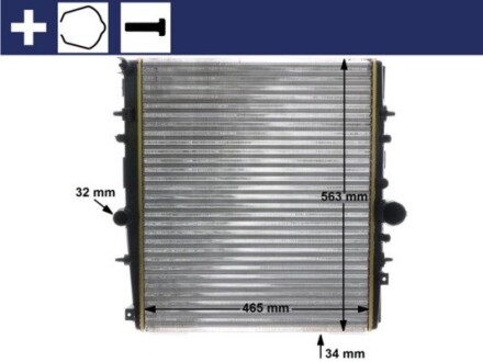 Інтеркулер MAHLE CR1437000S (фото 1)