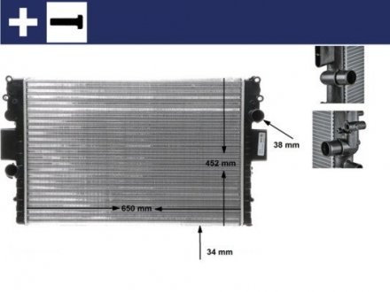 Радиатор, охлаждение двигателя MAHLE CR 1551 000S (фото 1)