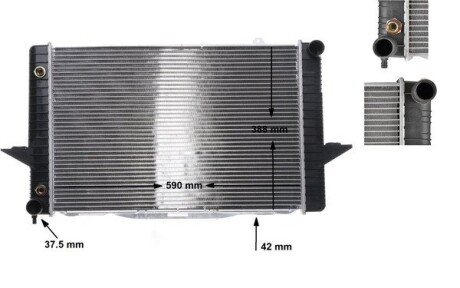 Радіатор, охолодження двигуна MAHLE CR 164 000S (фото 1)