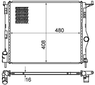 Радіатор, охолодження двигуна MAHLE CR 1765 000S