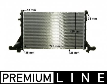 Радіатор двигуна behr premium line MAHLE CR1770000P (фото 1)