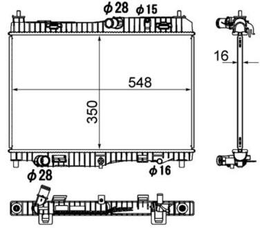 Радіатор, охолодження двигуна MAHLE CR 1896 000S