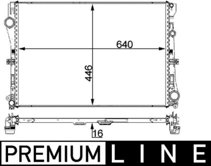 Радиатор двигателя behr premium line MAHLE CR2100000P